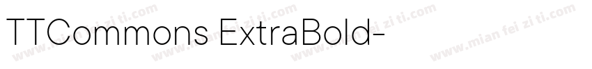 TTCommons ExtraBold字体转换